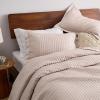 imageBedsure Quilts Queen Size  Queen Quilt Bedding Set Bedspread Coverlet Comforter Lightweight Neutral Striped Bedding 3Piece Set with 90x96 Coverlet amp 2 Pillow Shams AllSeason Soft Microfiber12  Sepia Rose Contrast Border