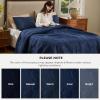 imageBedsure Quilts Queen Size  StitchFree Ultrasonic Quilting Lightweight Olive Green Comforter AllSeason Bedspread amp Coverlet Modern Floral Pattern Soft 3 Piece Machine Washable Bedding 90 x 96  StitchFree Quilting Ultra Soft Lightweight Machine Washable PetFriendly03  Navy Blue  Floral