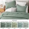 imageBedsure Quilts Queen Size  StitchFree Ultrasonic Quilting Lightweight Olive Green Comforter AllSeason Bedspread amp Coverlet Modern Floral Pattern Soft 3 Piece Machine Washable Bedding 90 x 96  StitchFree Quilting Ultra Soft Lightweight Machine Washable PetFriendly10  Sage Green  Clover