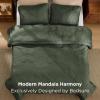 imageBedsure Quilts Queen Size  StitchFree Ultrasonic Quilting Lightweight Olive Green Comforter AllSeason Bedspread amp Coverlet Modern Floral Pattern Soft 3 Piece Machine Washable Bedding 90 x 96  StitchFree Quilting Ultra Soft Lightweight Machine Washable PetFriendly11  Olive Green  Floral