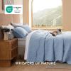 imageBedsure Quilts Queen Size  StitchFree Ultrasonic Quilting Lightweight Olive Green Comforter AllSeason Bedspread amp Coverlet Modern Floral Pattern Soft 3 Piece Machine Washable Bedding 90 x 96  StitchFree Quilting Ultra Soft Lightweight Machine Washable PetFriendly22  Mineral Blue  Leaf