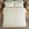 imageBedsure Quilts Queen Size  StitchFree Ultrasonic Quilting Lightweight Olive Green Comforter AllSeason Bedspread amp Coverlet Modern Floral Pattern Soft 3 Piece Machine Washable Bedding 90 x 96  StitchFree Quilting Ultra Soft Lightweight Machine Washable PetFriendly17  Ivory  Clover