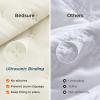 imageBedsure Quilts Queen Size  StitchFree Ultrasonic Quilting Lightweight Olive Green Comforter AllSeason Bedspread amp Coverlet Modern Floral Pattern Soft 3 Piece Machine Washable Bedding 90 x 96  StitchFree Quilting Ultra Soft Lightweight Machine Washable PetFriendly17  Ivory  Clover