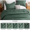 imageBedsure Quilts Queen Size  StitchFree Ultrasonic Quilting Lightweight Olive Green Comforter AllSeason Bedspread amp Coverlet Modern Floral Pattern Soft 3 Piece Machine Washable Bedding 90 x 96  StitchFree Quilting Ultra Soft Lightweight Machine Washable PetFriendly09  Dark Green  Clover