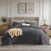 imageBedsure Quilts Queen Size  StitchFree Ultrasonic Quilting Lightweight Olive Green Comforter AllSeason Bedspread amp Coverlet Modern Floral Pattern Soft 3 Piece Machine Washable Bedding 90 x 96  StitchFree Quilting Ultra Soft Lightweight Machine Washable PetFriendly06  Charcoal  Clover