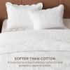 imageBedsure Quilts Queen Size  StitchFree Ultrasonic Quilting Lightweight Olive Green Comforter AllSeason Bedspread amp Coverlet Modern Floral Pattern Soft 3 Piece Machine Washable Bedding 90 x 96  StitchFree Quilting Ultra Soft Lightweight Machine Washable PetFriendly20  White  Leaf