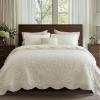 imageBedsure Quilts Queen Size  StitchFree Ultrasonic Quilting Lightweight Olive Green Comforter AllSeason Bedspread amp Coverlet Modern Floral Pattern Soft 3 Piece Machine Washable Bedding 90 x 96  StitchFree Quilting Ultra Soft Lightweight Machine Washable PetFriendly21  Cream Yellow  Leaf