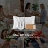 imageBedsure Cooling Pillowcase Silk  Like Pillow Cases Queen Size Set of 2 Zipper Pillow Case Infused 3 HA amp Ceramides to Hydrate Skin OekoTEX Certified White03  Grey