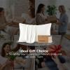 imageBedsure Cooling Pillowcase Silk  Like Pillow Cases Queen Size Set of 2 Zipper Pillow Case Infused 3 HA amp Ceramides to Hydrate Skin OekoTEX Certified White01  White