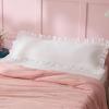 imageBedsure Ruffle Pillow Cases Black Pillow Shams Standard Size Set of 2 Double Brushed Microfiber Ruffled Pillow Covers with Envelope Closure 20 x 2601  White