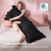 imageBedsure Ruffle Pillow Cases Black Pillow Shams Standard Size Set of 2 Double Brushed Microfiber Ruffled Pillow Covers with Envelope Closure 20 x 2602  Black