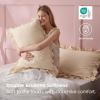 imageBedsure Ruffle Pillow Cases Black Pillow Shams Standard Size Set of 2 Double Brushed Microfiber Ruffled Pillow Covers with Envelope Closure 20 x 2603  Beige