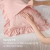 imageBedsure Ruffle Pillow Cases Black Pillow Shams Standard Size Set of 2 Double Brushed Microfiber Ruffled Pillow Covers with Envelope Closure 20 x 2605  Blush Pink