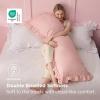 imageBedsure Ruffle Pillow Cases Black Pillow Shams Standard Size Set of 2 Double Brushed Microfiber Ruffled Pillow Covers with Envelope Closure 20 x 2605  Blush Pink