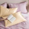 imageBedsure Satin Pillowcase with Zipper Similar to Silk Pillow Cases 2 Pack Satin King Size Pillow Cases Set of 2 Silky amp Soft Pillow Cover for Hair and Skin Gifts for Women Men Pink 20x36 Inches18  Champagne  Zipper
