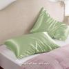 imageBedsure Satin Pillowcase with Zipper Similar to Silk Pillow Cases 2 Pack Satin King Size Pillow Cases Set of 2 Silky amp Soft Pillow Cover for Hair and Skin Gifts for Women Men Pink 20x36 Inches08  Sage Green  Zipper