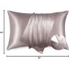 imageBedsure Satin Pillowcase with Zipper Similar to Silk Pillow Cases 2 Pack Satin King Size Pillow Cases Set of 2 Silky amp Soft Pillow Cover for Hair and Skin Gifts for Women Men Pink 20x36 Inches10  Dusty Rose  Zipper