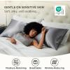 imageBedsure Satin Pillowcase with Zipper Similar to Silk Pillow Cases 2 Pack Satin King Size Pillow Cases Set of 2 Silky amp Soft Pillow Cover for Hair and Skin Gifts for Women Men Pink 20x36 Inches05  Dark Grey  Zipper