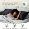imageBedsure Satin Pillowcase with Zipper Similar to Silk Pillow Cases 2 Pack Satin King Size Pillow Cases Set of 2 Silky amp Soft Pillow Cover for Hair and Skin Gifts for Women Men Pink 20x36 Inches04  Black  Zipper