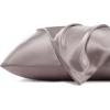 imageBedsure Satin Pillowcase with Zipper Similar to Silk Pillow Cases 2 Pack Satin King Size Pillow Cases Set of 2 Silky amp Soft Pillow Cover for Hair and Skin Gifts for Women Men Pink 20x36 Inches10  Dusty Rose  Zipper