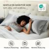 imageBedsure Satin Pillowcase with Zipper Similar to Silk Pillow Cases 2 Pack Satin King Size Pillow Cases Set of 2 Silky amp Soft Pillow Cover for Hair and Skin Gifts for Women Men Pink 20x36 Inches03  Grey  Zipper