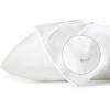 imageBedsure Satin Pillowcase with Zipper Similar to Silk Pillow Cases 2 Pack Satin King Size Pillow Cases Set of 2 Silky amp Soft Pillow Cover for Hair and Skin Gifts for Women Men Pink 20x36 Inches02  White  Zipper