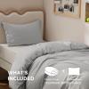 imageBedsure Duvet Cover Queen Size  Only Includes 1 Duvet Cover 90x90 Hotel Luxury Soft Double Brushed All Season Bedding for Kids amp Adults Zipper Closure Grey No Comforter No Pillow Shams05  Silver Grey No Comforter