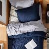 imageBedsure Duvet Cover Queen Size  Only Includes 1 Duvet Cover 90x90 Hotel Luxury Soft Double Brushed All Season Bedding for Kids amp Adults Zipper Closure Grey No Comforter No Pillow Shams00  Navy Blue No Comforter