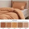 imageBedsure Duvet Cover Queen Size  Only Includes 1 Duvet Cover 90x90 Hotel Luxury Soft Double Brushed All Season Bedding for Kids amp Adults Zipper Closure Grey No Comforter No Pillow Shams02  Burnt Orange No Comforter