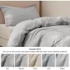 imageBedsure Duvet Cover Queen Size  Only Includes 1 Duvet Cover 90x90 Hotel Luxury Soft Double Brushed All Season Bedding for Kids amp Adults Zipper Closure Grey No Comforter No Pillow Shams05  Silver Grey No Comforter