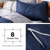 imageBedsure Duvet Cover Queen Size  Only Includes 1 Duvet Cover 90x90 Hotel Luxury Soft Double Brushed All Season Bedding for Kids amp Adults Zipper Closure Grey No Comforter No Pillow Shams00  Navy Blue No Comforter