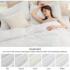 imageBedsure Duvet Cover Queen Size  Only Includes 1 Duvet Cover 90x90 Hotel Luxury Soft Double Brushed All Season Bedding for Kids amp Adults Zipper Closure Grey No Comforter No Pillow Shams01  White With Fitted Sheet