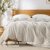 imageBedsure Duvet Cover Queen Size  Only Includes 1 Duvet Cover 90x90 Hotel Luxury Soft Double Brushed All Season Bedding for Kids amp Adults Zipper Closure Grey No Comforter No Pillow Shams03  Linen Only Duvet Cover