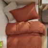 imageBedsure Duvet Cover Queen Size  Only Includes 1 Duvet Cover 90x90 Hotel Luxury Soft Double Brushed All Season Bedding for Kids amp Adults Zipper Closure Grey No Comforter No Pillow Shams09  Terracotta No Comforter