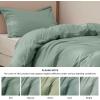 imageBedsure Duvet Cover Queen Size  Only Includes 1 Duvet Cover 90x90 Hotel Luxury Soft Double Brushed All Season Bedding for Kids amp Adults Zipper Closure Grey No Comforter No Pillow Shams04  Sage Green No Comforter