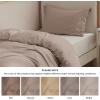imageBedsure Duvet Cover Queen Size  Only Includes 1 Duvet Cover 90x90 Hotel Luxury Soft Double Brushed All Season Bedding for Kids amp Adults Zipper Closure Grey No Comforter No Pillow Shams09  Light Khaki No Comforter