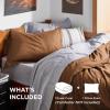 imageBedsure Duvet Cover Queen Size  Only Includes 1 Duvet Cover 90x90 Hotel Luxury Soft Double Brushed All Season Bedding for Kids amp Adults Zipper Closure Grey No Comforter No Pillow Shams09  Brown No Comforter