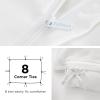 imageBedsure Duvet Cover Queen Size  Only Includes 1 Duvet Cover 90x90 Hotel Luxury Soft Double Brushed All Season Bedding for Kids amp Adults Zipper Closure Grey No Comforter No Pillow Shams01  White With Fitted Sheet