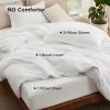 imageBedsure Duvet Cover Queen Size  Only Includes 1 Duvet Cover 90x90 Hotel Luxury Soft Double Brushed All Season Bedding for Kids amp Adults Zipper Closure Grey No Comforter No Pillow Shams01  White With Fitted Sheet