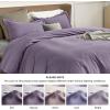 imageBedsure Duvet Cover Queen Size  Only Includes 1 Duvet Cover 90x90 Hotel Luxury Soft Double Brushed All Season Bedding for Kids amp Adults Zipper Closure Grey No Comforter No Pillow Shams11  Grayish Purple No Comforter