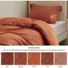 imageBedsure Duvet Cover Queen Size  Only Includes 1 Duvet Cover 90x90 Hotel Luxury Soft Double Brushed All Season Bedding for Kids amp Adults Zipper Closure Grey No Comforter No Pillow Shams09  Terracotta No Comforter