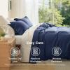 imageBedsure Duvet Cover Queen Size  Only Includes 1 Duvet Cover 90x90 Hotel Luxury Soft Double Brushed All Season Bedding for Kids amp Adults Zipper Closure Grey No Comforter No Pillow Shams00  Navy Blue No Comforter