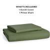 imageBedsure Duvet Cover Queen Size  Only Includes 1 Duvet Cover 90x90 Hotel Luxury Soft Double Brushed All Season Bedding for Kids amp Adults Zipper Closure Grey No Comforter No Pillow Shams02  Olive Green No Comforter