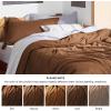 imageBedsure Duvet Cover Queen Size  Only Includes 1 Duvet Cover 90x90 Hotel Luxury Soft Double Brushed All Season Bedding for Kids amp Adults Zipper Closure Grey No Comforter No Pillow Shams09  Brown No Comforter