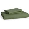 imageBedsure Duvet Cover Queen Size  Only Includes 1 Duvet Cover 90x90 Hotel Luxury Soft Double Brushed All Season Bedding for Kids amp Adults Zipper Closure Grey No Comforter No Pillow Shams02  Olive Green No Comforter