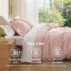 imageBedsure Duvet Cover Queen Size  Only Includes 1 Duvet Cover 90x90 Hotel Luxury Soft Double Brushed All Season Bedding for Kids amp Adults Zipper Closure Grey No Comforter No Pillow Shams08  Blush Pink No Comforter