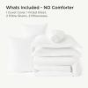imageBedsure Duvet Cover Queen Size  Only Includes 1 Duvet Cover 90x90 Hotel Luxury Soft Double Brushed All Season Bedding for Kids amp Adults Zipper Closure Grey No Comforter No Pillow Shams01  White 6piece With Fitted Sheet