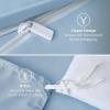 imageBedsure Duvet Cover Queen Size  Only Includes 1 Duvet Cover 90x90 Hotel Luxury Soft Double Brushed All Season Bedding for Kids amp Adults Zipper Closure Grey No Comforter No Pillow Shams06  Light Blue No Comforter