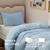 imageBedsure Duvet Cover Queen Size  Only Includes 1 Duvet Cover 90x90 Hotel Luxury Soft Double Brushed All Season Bedding for Kids amp Adults Zipper Closure Grey No Comforter No Pillow Shams06  Light Blue No Comforter
