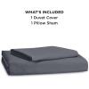 imageBedsure Duvet Cover Queen Size  Only Includes 1 Duvet Cover 90x90 Hotel Luxury Soft Double Brushed All Season Bedding for Kids amp Adults Zipper Closure Grey No Comforter No Pillow Shams00  Dark Grey No Comforter